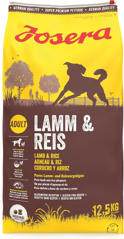 JOSERA Lamb & Rice (12,5 kg) - Hipoalergena suha hrana za osjetljive pse