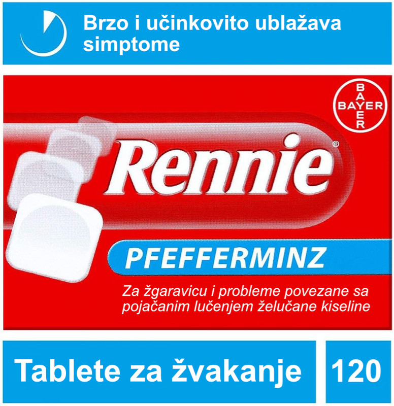 Rennie Pfefferminz tablete za gastritis