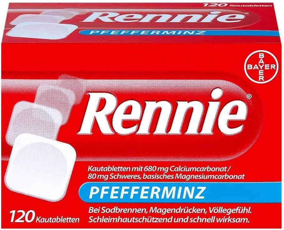 Rennie Pfefferminz – tablete za žvakanje protiv žgaravice i želučanih tegoba (120 komada)
